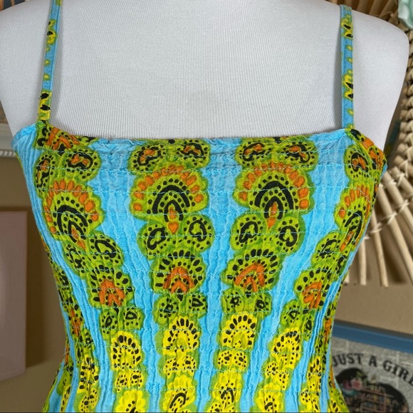 FUNKY PEOPLE | Boho Hippie Colorful Mandela MIDI Dress - Women’s Large - Picture 2 of 8